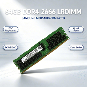 Samsung M386A8K40BM2-CTD 64GB DDR4 2666 LRDIMM PC4-21300 ECC 4Rx4 Load-Reduced Server Memory