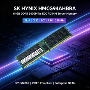 SK Hynix HMCG94AHBRA 64GB DDR5 6400MT/s ECC RDIMM 2Rx4 1.1V Server Memory Module