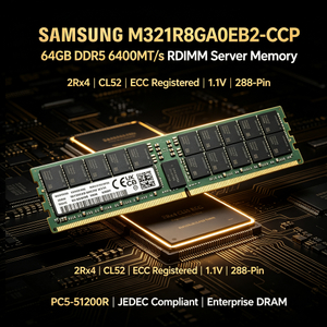 Samsung M321R8GA0EB2-CCP 64GB DDR5 6400MT/s ECC RDIMM Server Memory