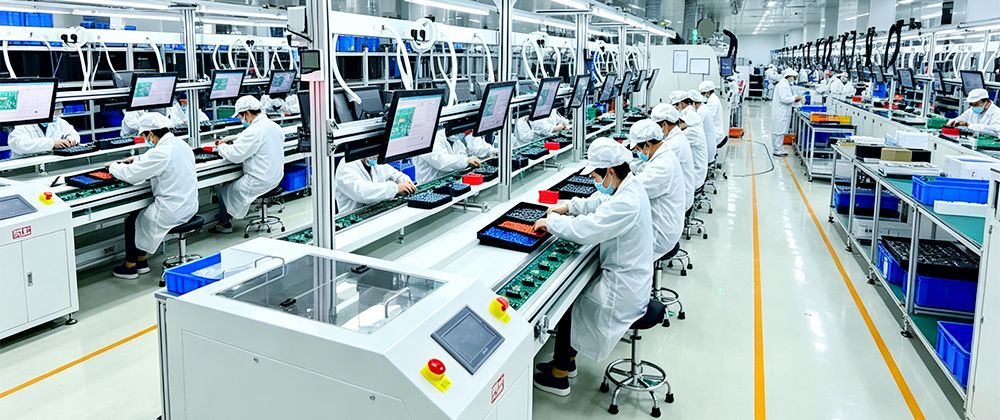 Electronic components and integrated circuits factory production line