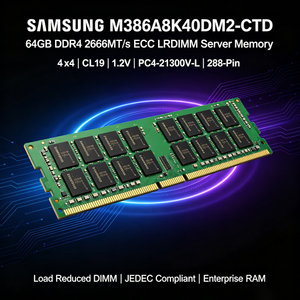 Samsung M386A8K40DM2-CTD 64GB DDR4 2666 ECC LRDIMM 4Rx4 1.2V Server Memory Module
