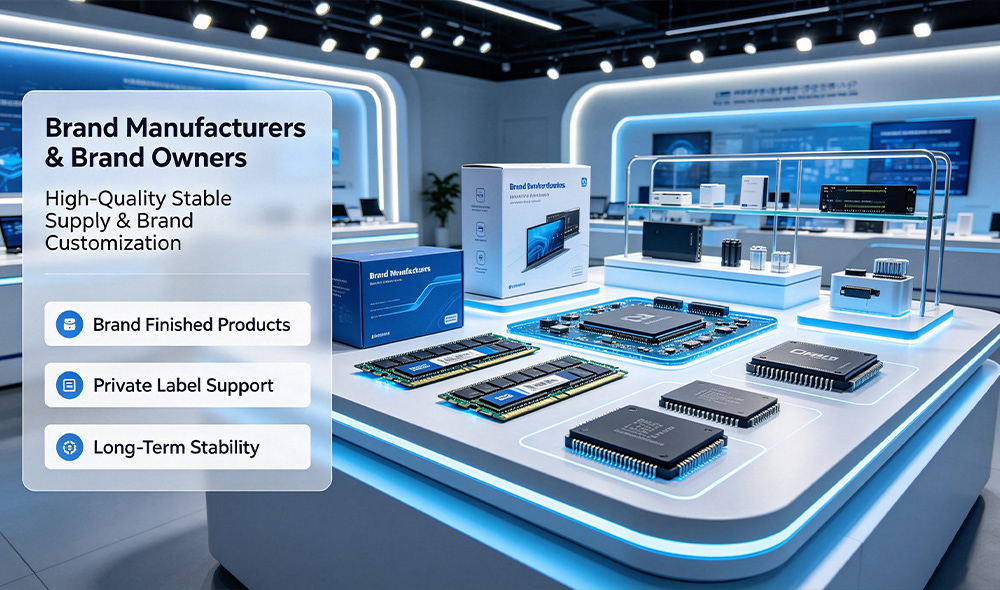 Custom solid state drives and memory modules for brand owners