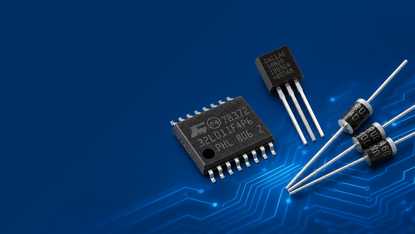 Electronic components integrated circuits and sensors
