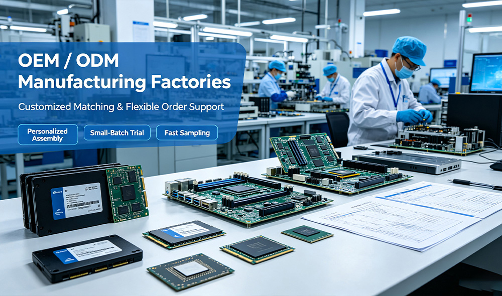 Custom memory modules and solid state drives for OEM ODM factories